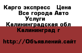 Карго экспресс › Цена ­ 100 - Все города Авто » Услуги   . Калининградская обл.,Калининград г.